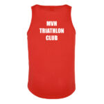 MVH TRI CLUB JC007 Fire Red Mens Vest BACK 600
